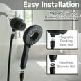 thumbnail image 4 of Lisonu Matte Black High Pressure Shower Heads 6 Spray Mode Handheld Shower with 60 inch Stainless Steel Hose, 4 of 8