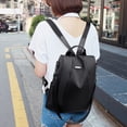 thumbnail image 5 of NIBOLOG Solid Color Women Large Capacity Anti-theft Oxford Cloth Shoulder Bag Backpack, 5 of 8
