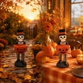 thumbnail image 5 of Outdoor Halloween Decor Skeleton Candy Bowl Statue, Resin Pumpkin Dish 11 Inch Top Hat Bow Tie for Porch Yard Entryway Table Centerpiece, 5 of 7