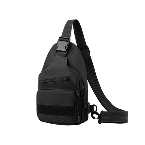 HaoXianJian Crossbody Bags for Men Wide Shoulder Strap Double Pocket Chest Bag Shoulder Bag Purse