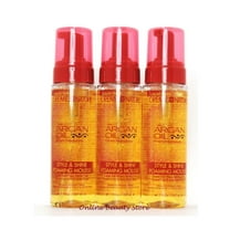Creme of Nature Argan Oil Style & Shine Foaming Mousse 7 oz, Pack Of 3