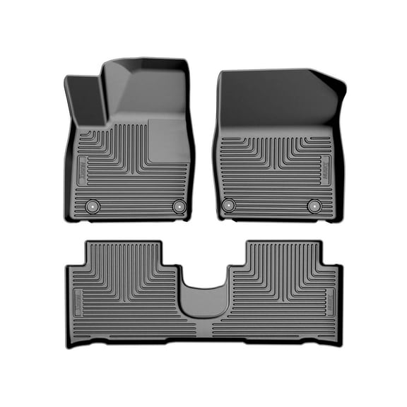 Husky Liners 96891 Weatherbeater Floor Mats Fit 2022-2025 Hyundai IONIQ 5 w/ Sliding Center Console - Front/2nd Seat - Black