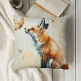 thumbnail image 3 of FUMJ Fox Throw Pillow Covers, Vintage Watercolor Butterfly Fox Throw Pillow Couch Pillow Covers, Pillow Decorative for Sofa Home Living Room Bedroom, 3 of 5