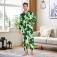 thumbnail image 6 of FORMRS Onesies Pajama for Adults Unisex Hoodie Winter Jumpsuit One Piece Sleepwear, Sizes S-2XL, Green Camouflage Pattern, 6 of 7
