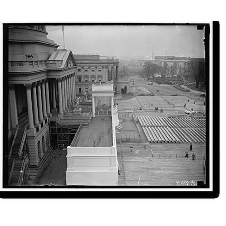 Historic Print, Capitol inaugural stands. Washington D.C. The Inaugural stands on the east side of the Capitol, where President Roosevelt will take his second oath of office on January 20, 18" x 24"
