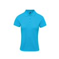 thumbnail image 1 of Premier - Polo Coolchecker Plus de Pique para Mujer (Turquesa), 1 of 1