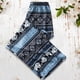 thumbnail image 1 of Pantalones Harem Mujer perfecl Boho de Cintura Alta Pierna Ancha Ligeros Azul, 1 of 8