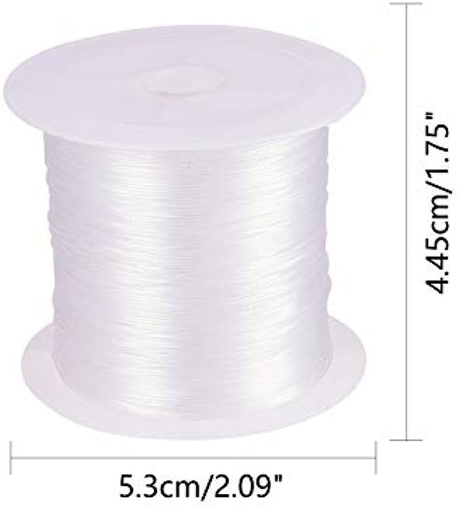  Nylon Monofilament Thread - Clear White Invisible Fishing  Line Transparent Sewing Threads For Quilting Blind Stitch Floss Jewelry  String For Hanging Decorations Thick Beading Wire For Seed Bead