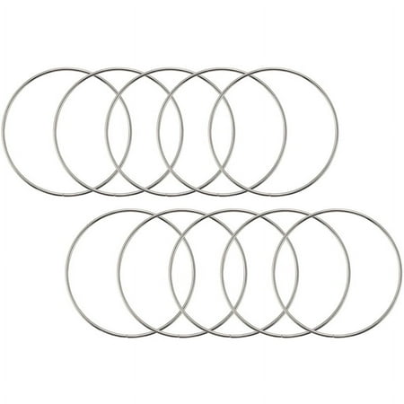 

10 Pack 4 Inch Silver Catcher Metal Rings Floral Hoops Wreath Macrame Creations Ring for Crafts DIY