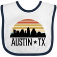 thumbnail image 3 of Inktastic Austin Texas Skyline Vintage Boys or Girls Baby Bib, 3 of 4