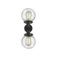 thumbnail image 3 of Innovations Lighting 900H-2W Globe Globe 2 Light 14" Wide Bathroom Vanity Light - Nickel, 3 of 7