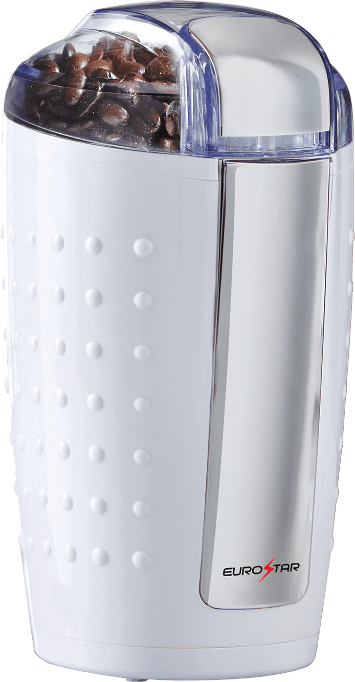 EUROSTAR EG202W 3oz Electric Coffee Grinder with Stainless Steel Blades, White