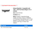 thumbnail image 2 of Exhaust Manifold - Compatible with 1965 - 1969 Ford Ranch Wagon 3.9L 6-Cylinder 1966 1967 1968, 2 of 2