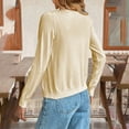 thumbnail image 4 of Yigetop Cardigans for Women Trendy Women's V Neck Button Knit Cardigan Sweater Jacket Cardigan Lightweight Sweaters for Women Beige L, 4 of 6