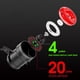 thumbnail image 2 of Luz trasera de bicicleta LED 5 modos Luz trasera de bicicleta recargable (Rojo), 2 of 6