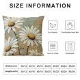 thumbnail image 5 of Creowell Daisy Flower Decorative Pillow Covers Retro White Floral Plant  Throw Pillow Cushion Cover  Square Accent Pillow Case for Sofa Bedding Multi Size, 5 of 5