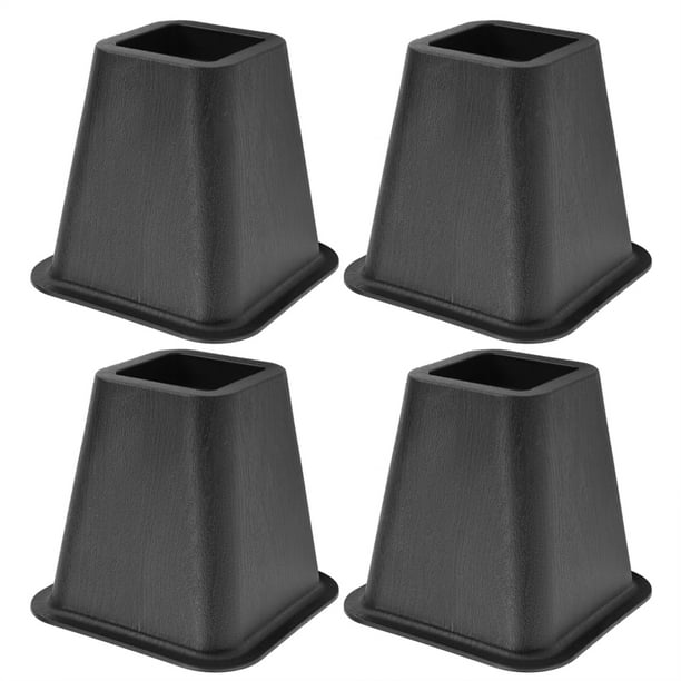 Lyumo Chair Raisers Bed Lifters Black Furniture Raisers Set Of 4 For Bed Chair Desk Table Walmart Com