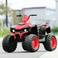 thumbnail image 5 of Costway 12V Kids 4-Wheeler ATV Quad Ride On Car w/ LED Lights Music  USB Red, 5 of 11