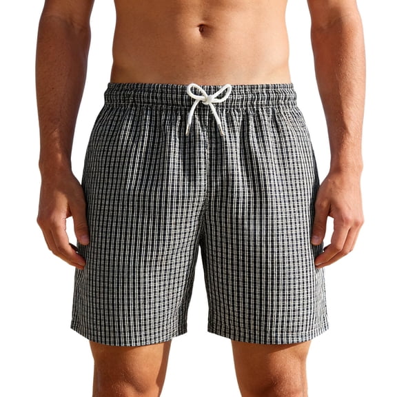 MuXiKeJi Clothes Mens Swim Trunks Quick Dry Swimming Shorts with Compression Liner Vacation Beach Shorts Swimwear Bathing Suits