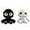 Black and White, variant on DJKDJL Bob Plush Toy, 9.8" Slap Battles Bob Game Plushie Toys for Fans and Friends Cute Robot Plush Toy Stuffed Toy Slap Battles Bob Plush Game Peripheral Plush Doll Gift for Kids