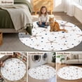 thumbnail image 6 of Starfish Coastal Round Area Rug 4ft, Summer Nautical Ocean Sea Modern Art Washable Non-Slip Circle Rugs for Bedroom Living Room Kitchen, Soft Non Shedding Circle Carpet for Dining Room Dorm, 6 of 9