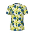 thumbnail image 5 of Wukai Lilies Flowers Print Men's Short-Sleeved Mesh T-Shirt,Quick-Dry Short Sleeve Workout T-Shirt-6X-Large, 5 of 8