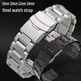 thumbnail image 2 of Cadena de reloj para hombre Casio Breitling Hamilton Citizen Huawei de 18, 20, 22 y 24 mm con hebilla de mariposa/seguridad de metal macizo mate, 2 of 5