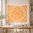 thumbnail image 5 of Peach Floral Mandala on Cream Background, Peaceful Boho for Meditation Enthusiasts, Mandala Wall Art, Housewarming Gift, Tapestry Wall Hanging for Bedroom, Living Room and Dorm, 5 of 7