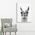 thumbnail image 2 of Masterpiece Art Gallery Listening Llama by Belle Maison Canvas Art Print 30" x 40", 2 of 4