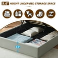 thumbnail image 5 of Upholstered Lift Storage Bed Frame with Velvet Headboard, 2 Drawers & 9.6" Under-Bed Storage, Queen Sizes in Light Grey, No Box Spring Needed, Ergonomic Design for Ultimate Comfort, 5 of 11