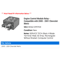thumbnail image 2 of Engine Control Module Relay - Compatible with 2000 - 2001 Chevy Metro, 2 of 2
