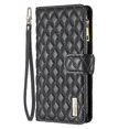 thumbnail image 2 of For Samsung Galaxy S23 Ultra 5G Diamond Lattice Zipper Wallet Leather Flip Phone Case, 2 of 4