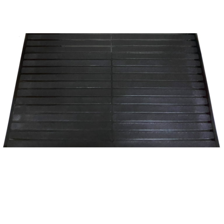 Ottomanson Scrabe Rib Waterproof Non-Slip Rubber Back Solid 2 x 6 Runner Rug,  2 ft. W x 6 ft. L, Black, Polypropylene Flooring SRT704-2X6 - The Home Depot