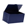 thumbnail image 4 of Adorno de contenedor de carga en miniatura, caja de almacenamiento con tapa abatible para el hogar, regalo u oficina. Azul oscuro, 4 of 9