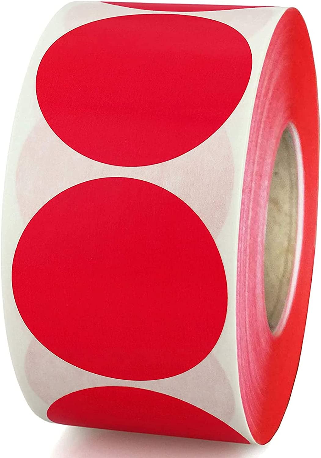 Red Color Coding Dot Stickers Round Inventory Labels Red Happy