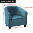 thumbnail image 3 of Stretch Sofa Cover Velvet Tub Chair Cover Furniture Protector Fabric Super Soft Couch Slipcover for Club Bar Counter Home (Blue), 3 of 9