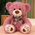 thumbnail image 3 of Oso de peluche clásico de 35/50/60 cm, bonito oso de peluche con pajarita kawaii, almohada de peluche, muñecos suaves para niños y niñas, regalos para enamorados, 3 of 5