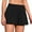 Black, variant on Womens Swim Board Shorts High Waisted Side Ruffled 2-In-1 Swimming Bottoms with Pockets