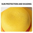thumbnail image 2 of TELOLY Sun Hat Cartoon Straw Parent-Child Sun Protection Hat Hats for Men One-Size-Fits-All Summer Large Brim Hat for Men and Women Hats,Papyrus,11.81in, 2 of 6