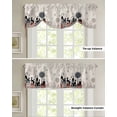 thumbnail image 5 of Tie Up Valance Curtain for Kitchen, Japanese Cute Black Cat Akita on Retro Rod Pocket Short Curtains Adjustable Tie-Up Shade Valances, Dandelion Tree Window Treatment for Bathroom Living Room Bedroom, 5 of 7