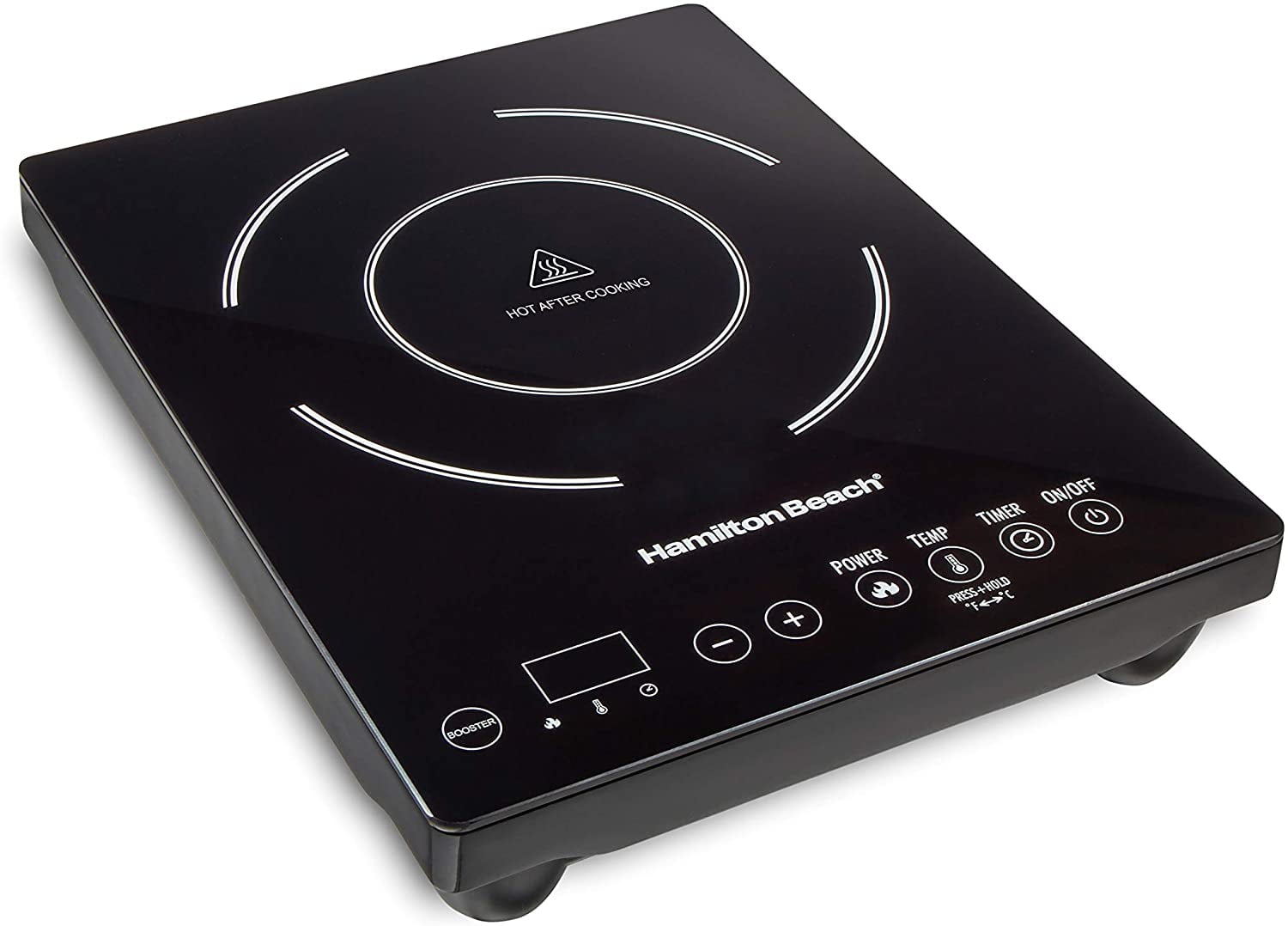 Hamilton Beach Single Induction 1800 Watt Cooktop Heats 40 Faster Versatile Pan Size 4 10 Black Walmart Com
