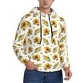 thumbnail image 2 of Uemuo Corn Sunflowers Pattern Men's Hoodie - Casual Pullover Hoodie with Kangaroo Pocket, Stylish Hooded Sweatshirt for Everyday Wear-XX-Large, 2 of 7