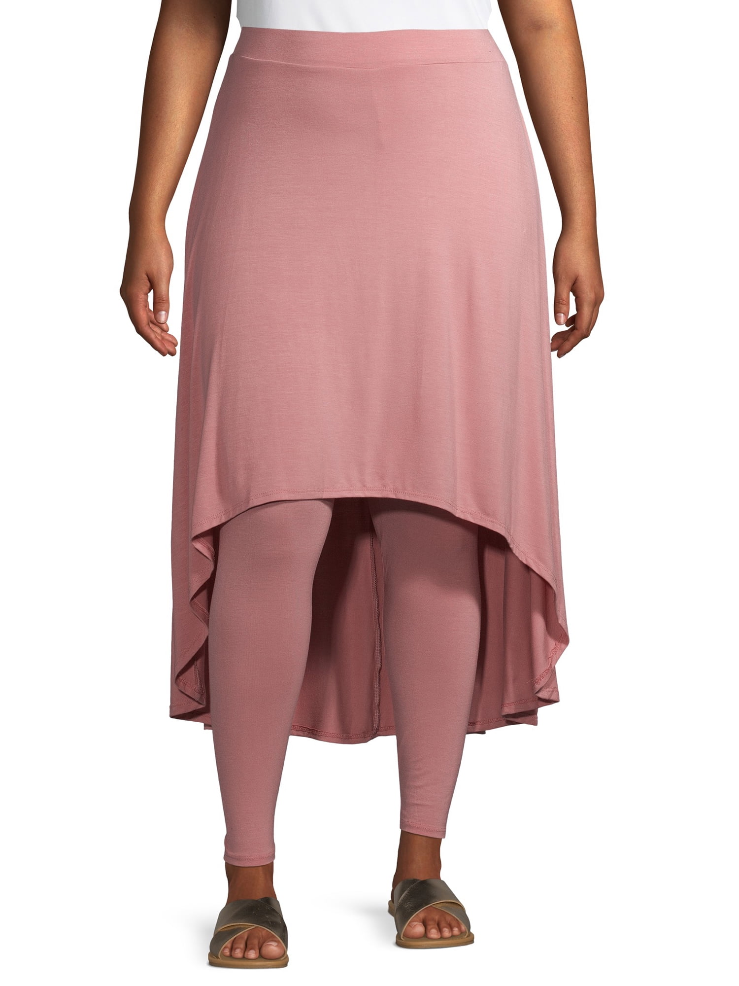 formal pants with skirt overlay