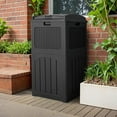 thumbnail image 6 of Librala  Lane 33 Gallon Outdoor Trash Can, Hideaway Garbage Bins with Tiered Lid, Waterproof Resin Outside Waste Bins for Patio, Outside Pool, Backyard and Deck (1, Gray), 6 of 7