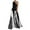 Black, variant on IROINNID Wedding Guest Dresses for Women Homecoming Party Collar Color Contrast Long Dress With Patchwork Off Shoulder Printed Dress Elegant Formal Dress,Black