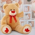 thumbnail image 2 of MaoGoLan 35.4" Giant Teddy Bear with Big Footprints Plush Stuffed Animals, 2 of 6
