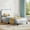 ‎Blue, variant on Twin Princess Metal Bed Frame for Girls with LED Lights & Heavy-Duty Bed Leg Supports - Blue Velvet Upholstered Cat Headboard Platform Bed - Enhanced Stability, No Box Spring Needed
