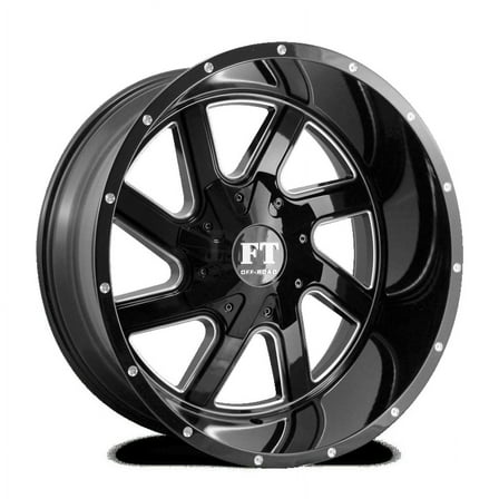 17X9 12-135/139.7 OFF ROAD FT-1 Black/Milled Wheel 0/108.1