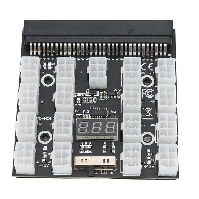 17 Position Carte de Distribution d'Énergie Carte d'Alimentation Adaptateur 17 Position Distribution Convertisseur Module PCB 12VBlack