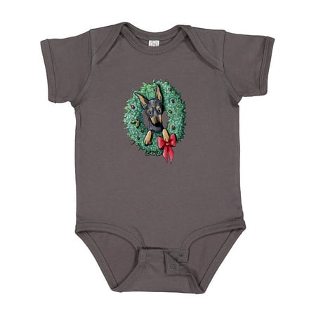 

Inktastic KiniArt Min Pin Christmas Gift Baby Boy or Baby Girl Bodysuit